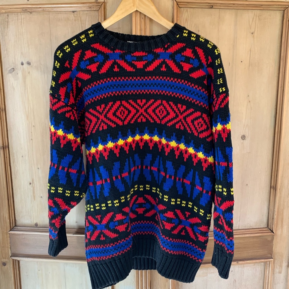 Vibrant Multicolor Women's Crew Neck Sweater